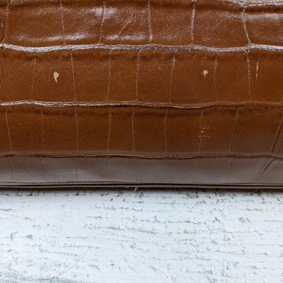 DIVINA FIRENZE Croc-Embossed Leather Top Handle Crossbody Bag - Picture 10 of 10